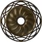 Ekena Millwork Loera Ceiling Medallion (Fits Canopies up to 6 1/4"), 26 5/8"OD x 4 1/2"ID x 1 3/8"P, Brass CM26LOBRS - alternate 1